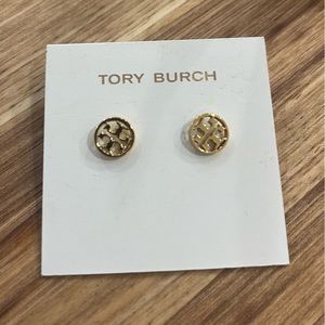 Tory Burch Miller Stud Gold Earrings